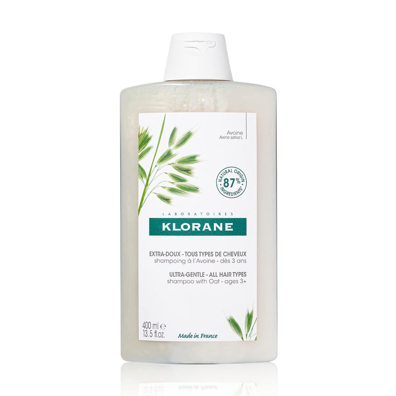 Klorane Klorane Ultra-Gentle Shampoo with Oat Milk, Sulfate-Free, Dermatologist and Pediatric Tested, Hypoallergenic, Vegan, Plant-based, Biodegradable