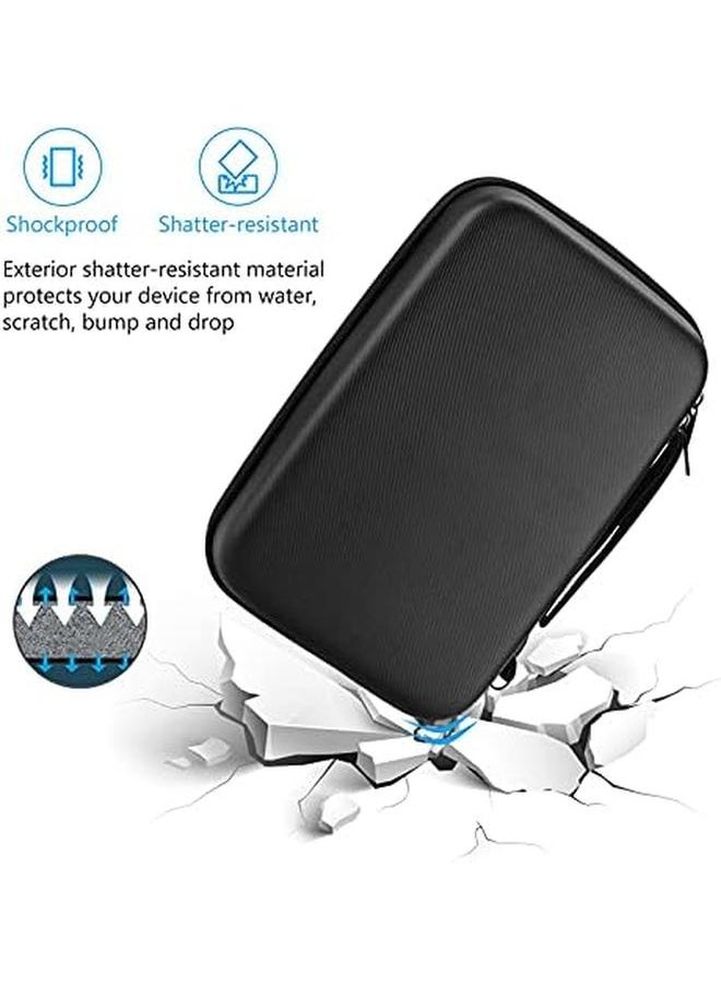 Procases - Hard Travel Electronic Organizer Case For Macbook Power Adapter Chargers Cables Power Bank Apple Magic Mouse Apple Pencil Usb Flash Disk Sd Card Small Portable Accessories Bag Black - Image 1