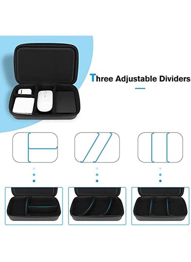 Procases - Hard Travel Electronic Organizer Case For Macbook Power Adapter Chargers Cables Power Bank Apple Magic Mouse Apple Pencil Usb Flash Disk Sd Card Small Portable Accessories Bag Black - Image 1