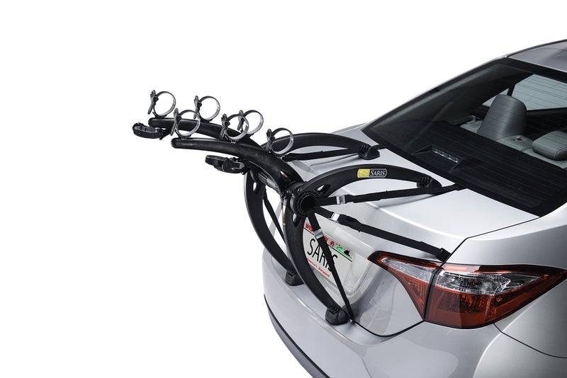 Saris Bones 3Bike Trunk Rack Bicycle Carrier Durable RustFree AntiSway Straps Fits Most Vehicles Made in USA ArcBased Design 100 Recyclable Materials