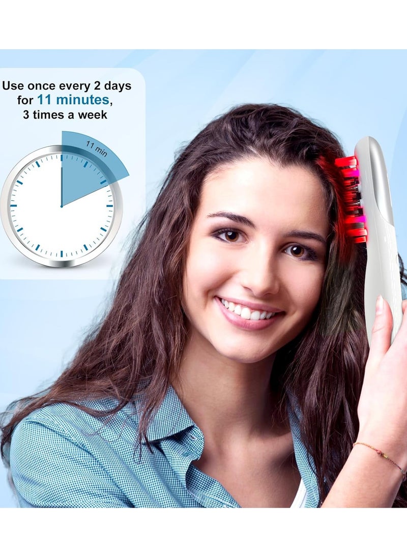 general Cordless Head Massager Electric  3 in 1 Scalp Applicator Massagers with Red Light 5Gears Adjustable Vibration USB Removable Rechargeable Hair Oil Comb - Image 5