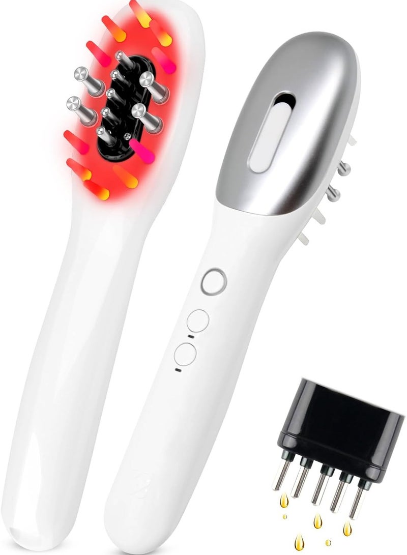general Cordless Head Massager Electric  3 in 1 Scalp Applicator Massagers with Red Light 5Gears Adjustable Vibration USB Removable Rechargeable Hair Oil Comb - Image 1