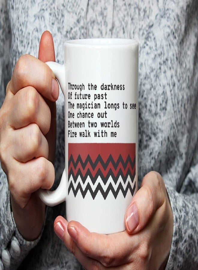 Fonhark - Fire Walk With Me - Complete Poem - Twin Peaks Coffee Mug, 11 Oz Novelty Coffee Mug/Cup, White - Image 3