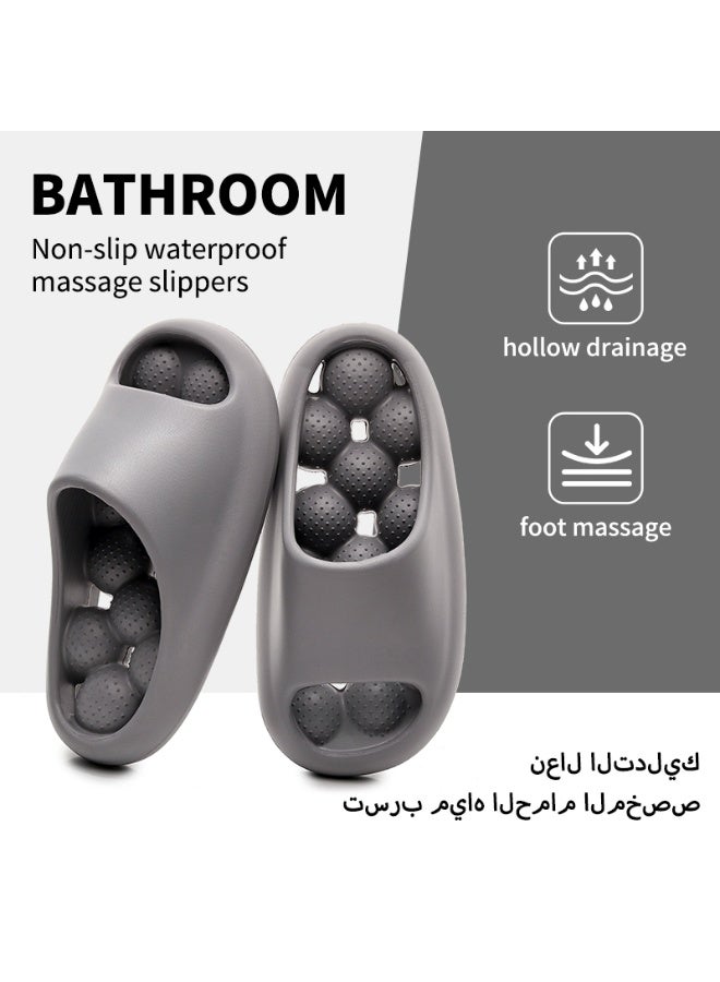 GUOLUOFEI Massage Slide Soft Cushioned Anti-Slip Pool Slides Comfort Quick Drying with Drain Holes Bathroom Slippers Shower Shoes for Women and Men - Image 1