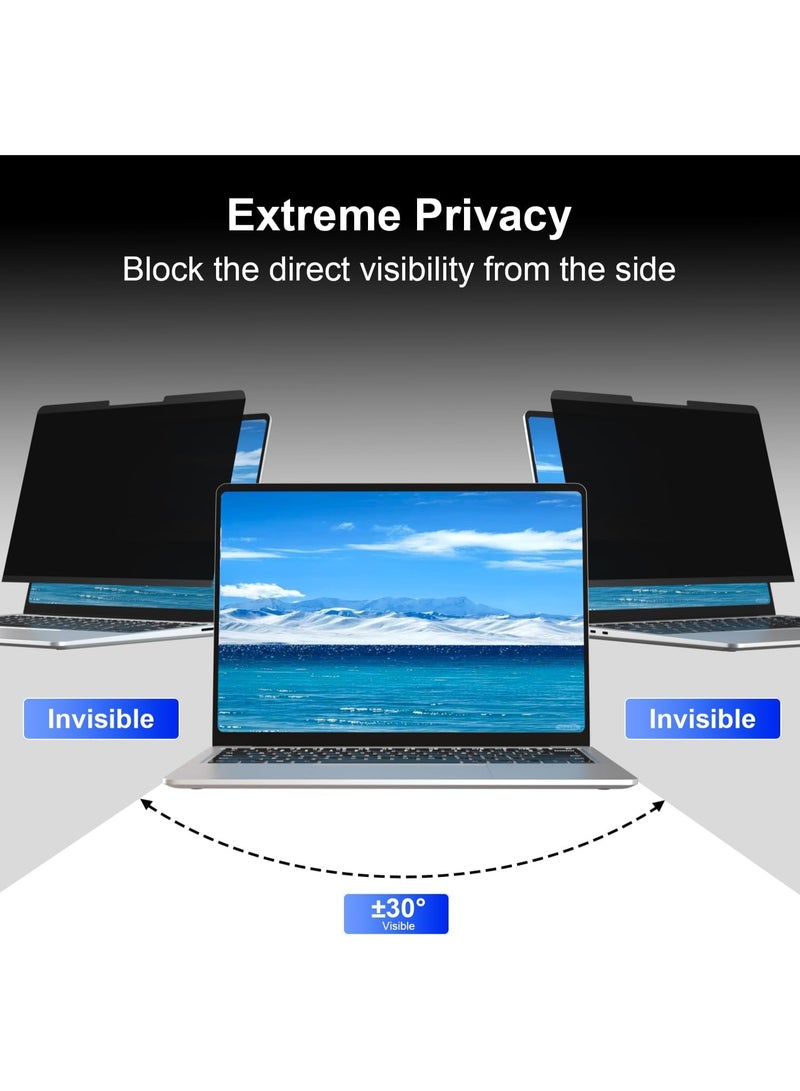 Magnetic Privacy Screen for Microsoft Surface Laptop 7 15 inch (Model:2037 2108), Surface Laptop Privacy Film Filter All Round Anti Peeping Blue light Glare Screen Protector - Image 3