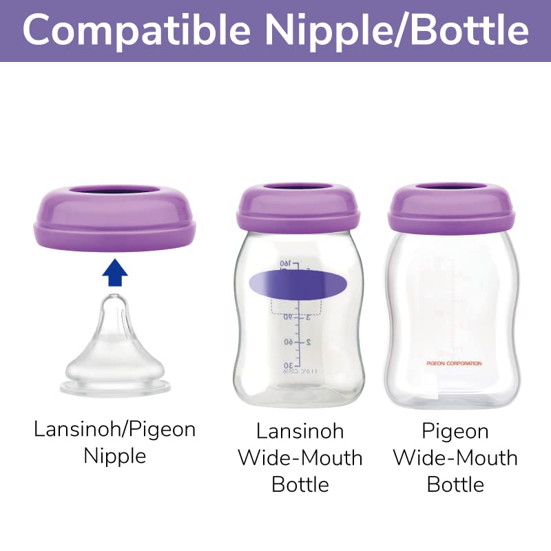 Maymom Bottle Dome Cap, Bottle Top, Sealing Disk Compatible with Lansinoh Bottle, Momma Bottles, Not Original Lansinoh Pump Parts, Signature Pro,Smartpump, Manual Breastpump - Image 2