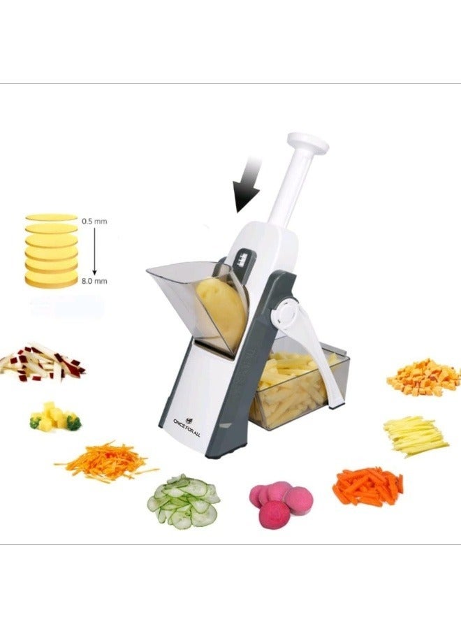 Adjustable Mandoline Slicer Safe Vegetable Slicer By Food Chopper Vegetable Cutter Quick Dicer Fruit French Fry Julienne  - Image 3