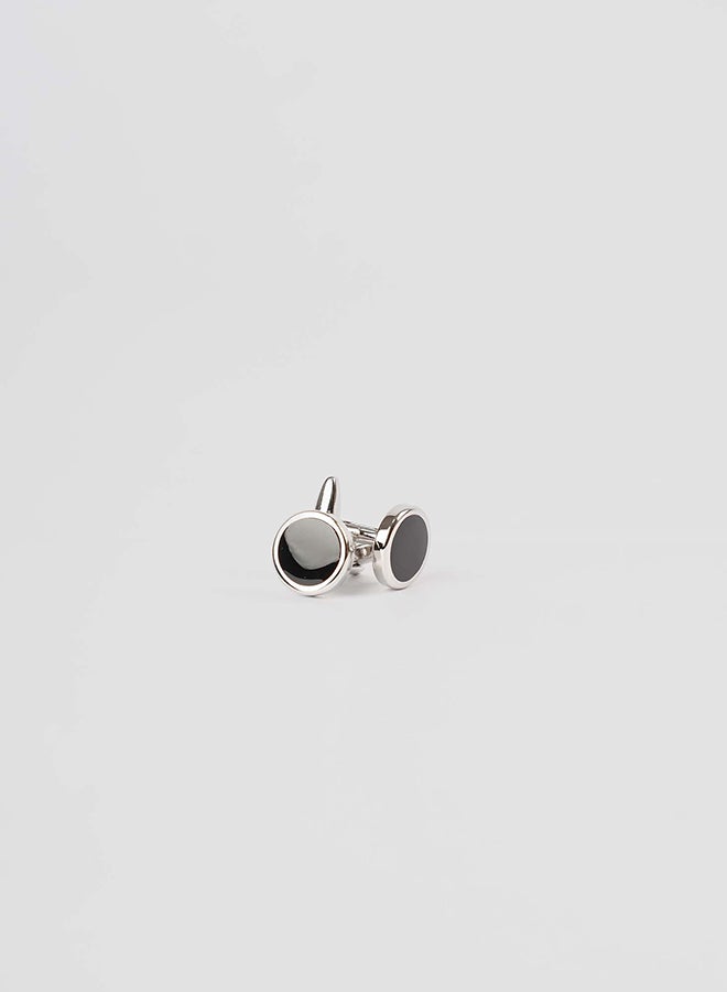 Dalydress Men Cuff-Link R Silver/Black - Image 3