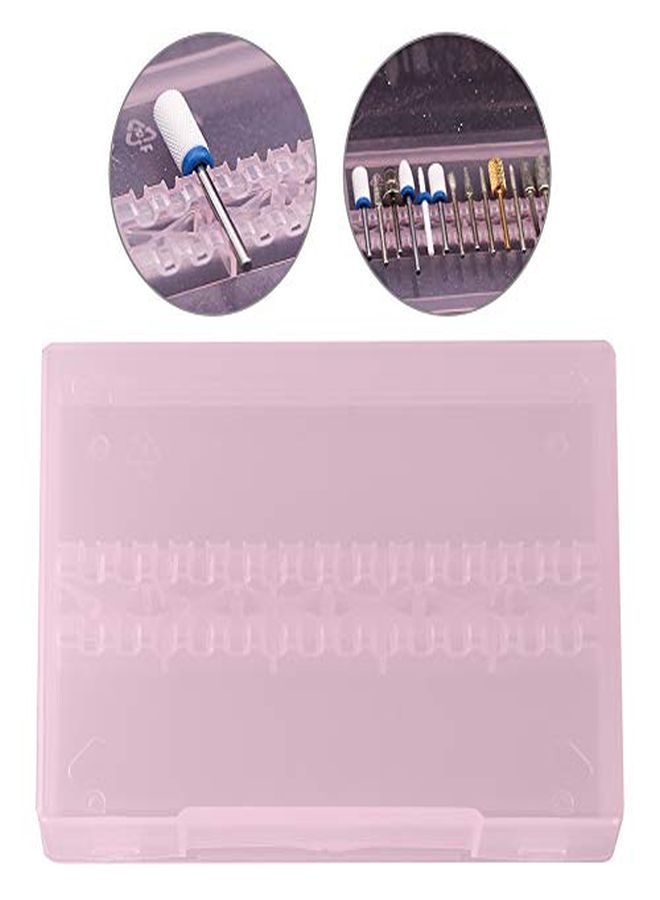 Rotekt 14 Holes Nail Drill Bit Holder Organizer, Professional Nail Art Polishing Grinding Drill Bit Display Storage Box, Bit Case Organizer For Nails - Image 3