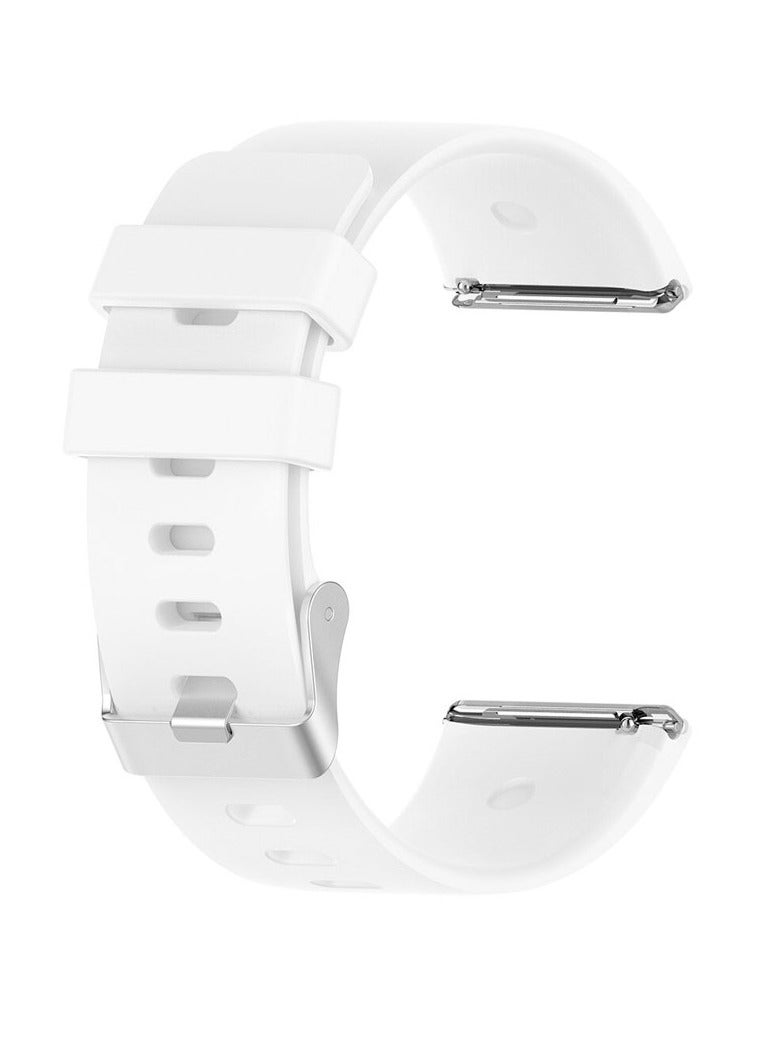 CATANES Fitbit Versa2/Versa Lite/Versa Band Soft Silicone Replacement Watch Strap White - Image 1