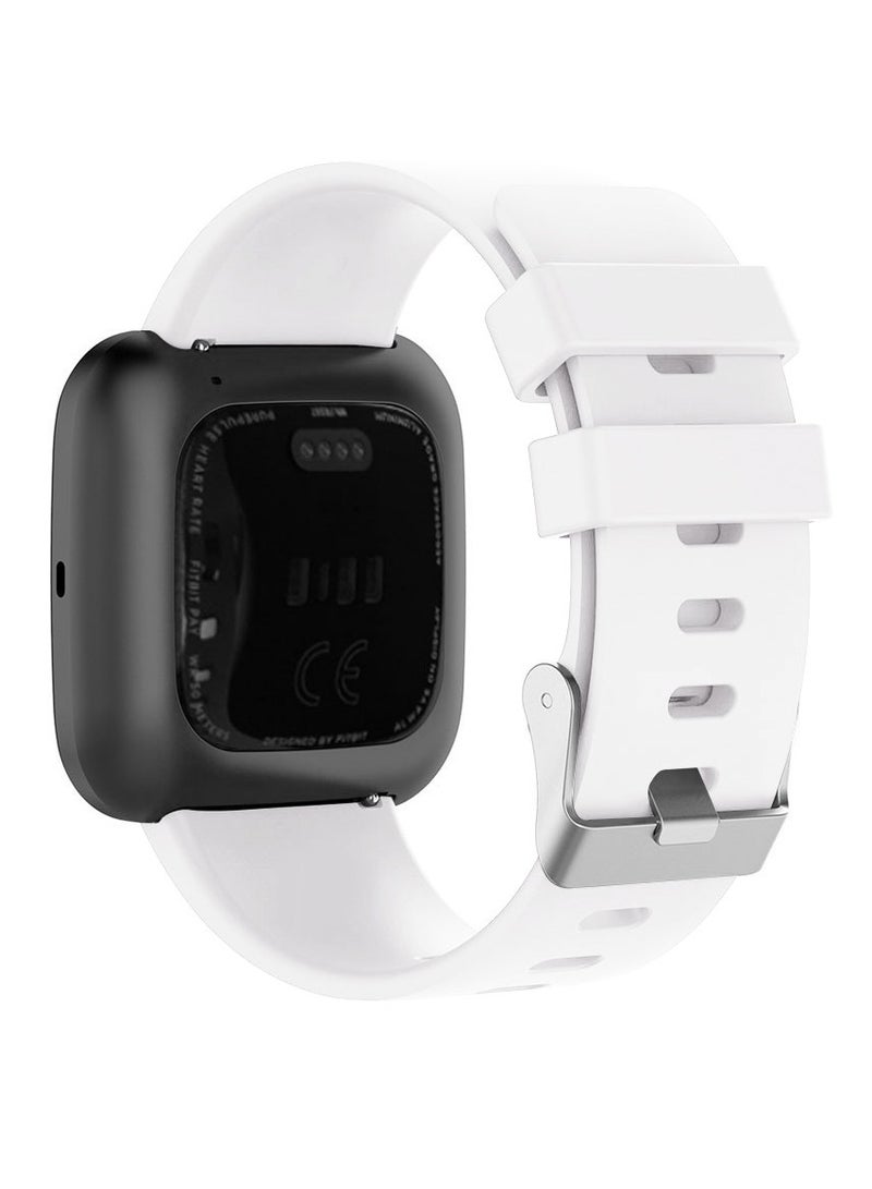 CATANES Fitbit Versa2/Versa Lite/Versa Band Soft Silicone Replacement Watch Strap White - Image 3