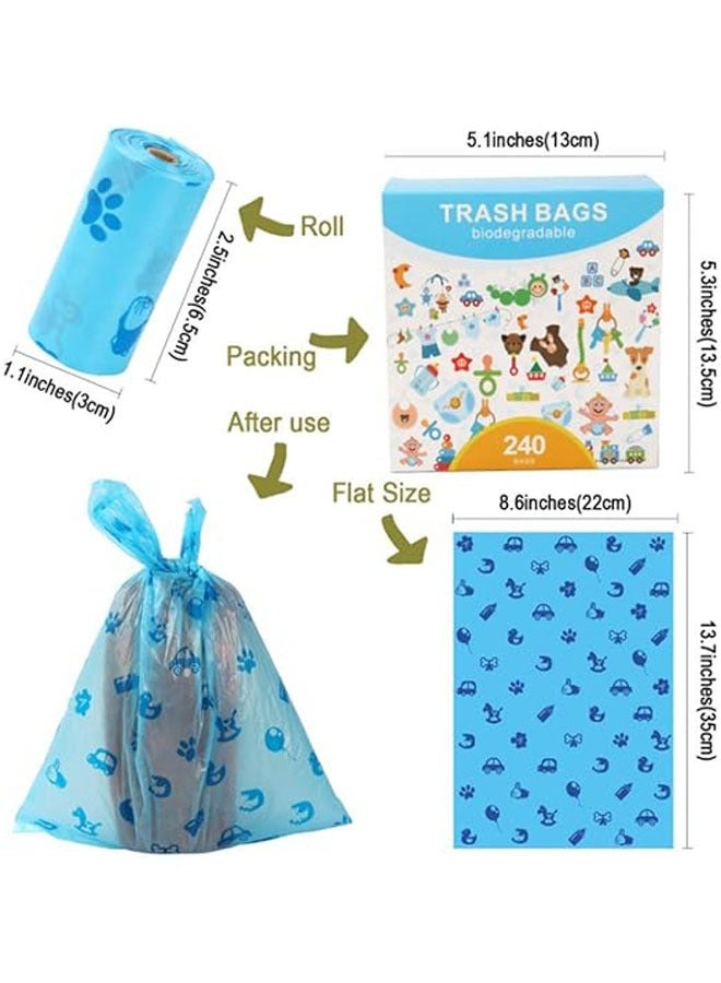 general Disposable Baby Diaper Bags, 16 Rolls/240 Bags, Diaper Bags, Biodegradable Garbage Bags with Dispenser, Compostable Baby Poop Bags, Diaper Bags - Image 3