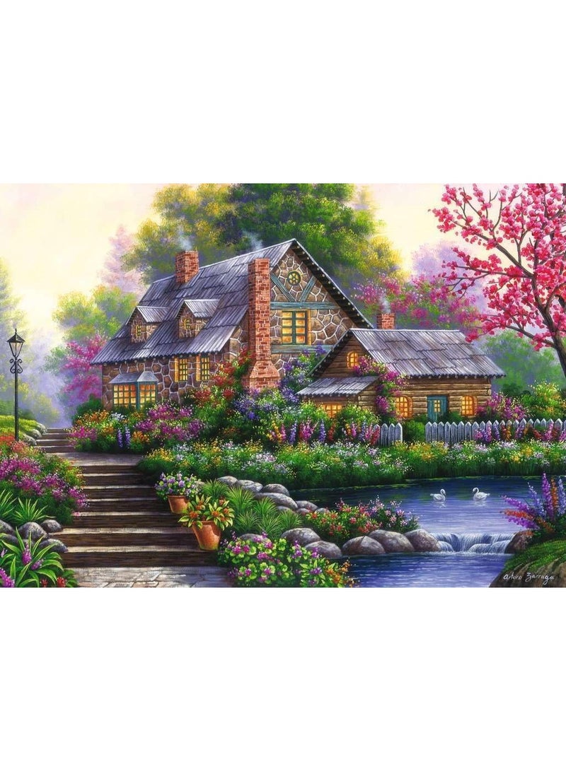 Tenyo 1000-piece puzzle, manor garden theme puzzle, high-quality educational puzzle game, colored jigsaw puzzle, decorative puzzle, anniversary gift / family entertainment / friendship puzzle among friends - Image 1