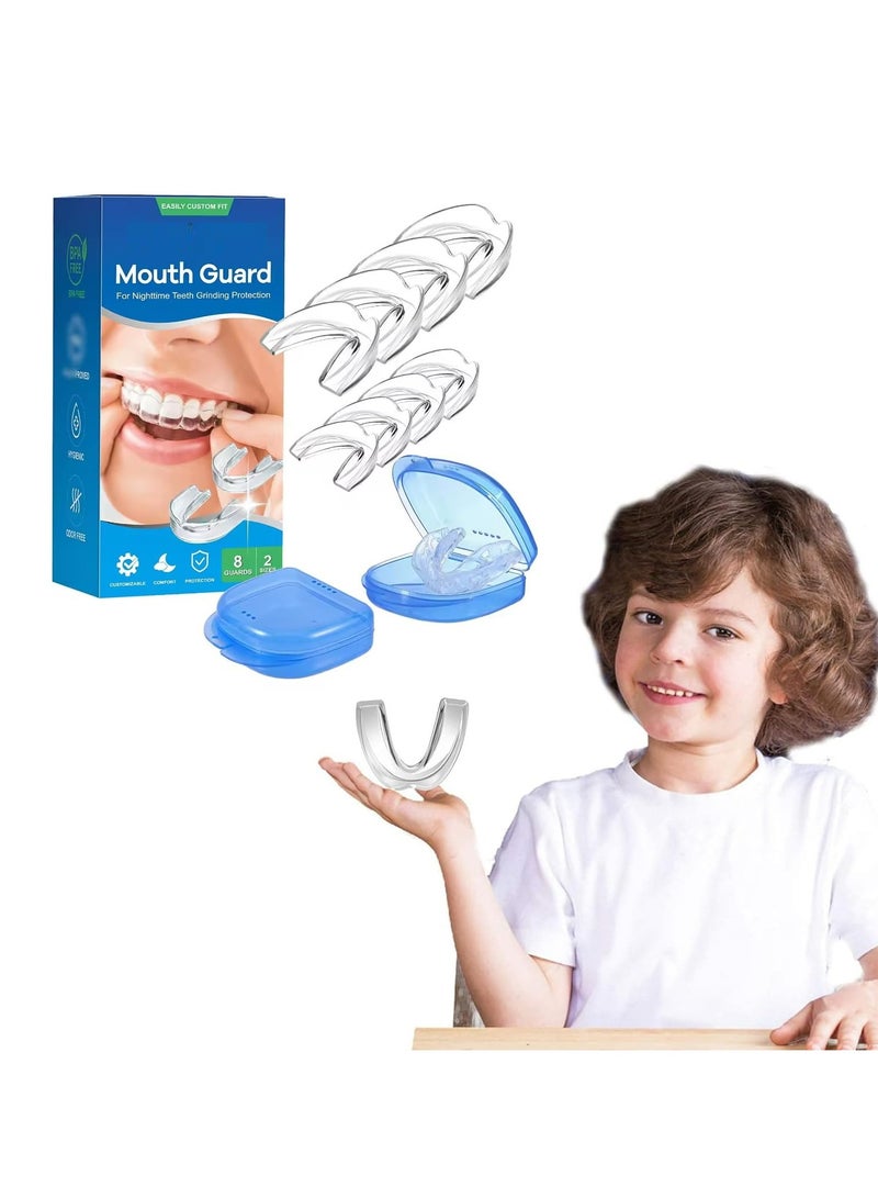 CMGTYYD Anti-Snoring Mouthpiece, Anti Grinding Mouth Guard for Sleeping at Night, Reusable Mouth Guards (2 Sizes 8 Piece )  - Image 1