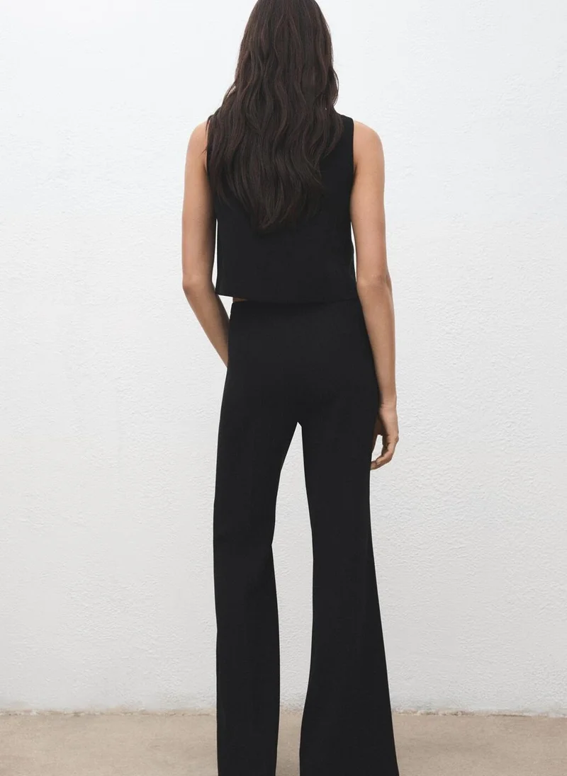 MANGO Fine-knit trousers with elastic waist