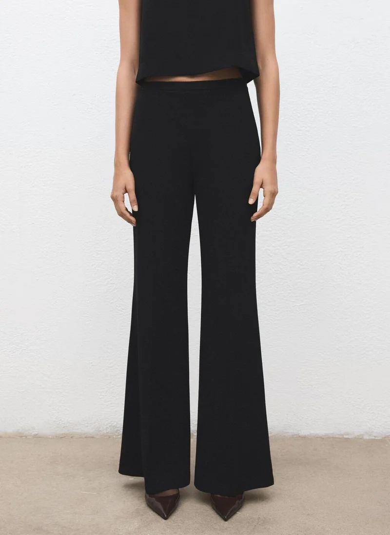 MANGO Fine-knit trousers with elastic waist