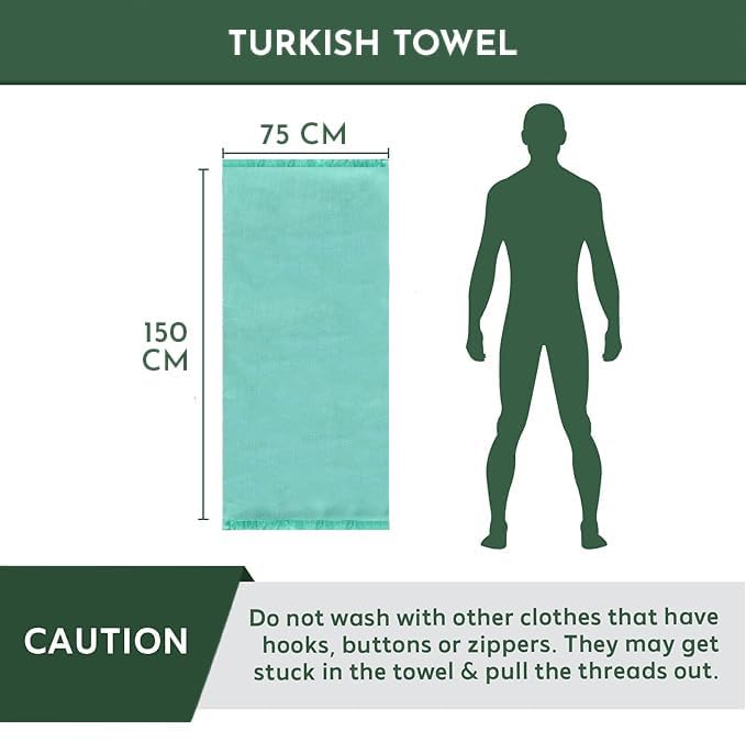 HEELIUM 100% Bamboo Turkish Bath Towel | Ultra Soft & Lightweight | High Absorbency & Fast Drying Towel for Bath | 150 cm x 75 cm - Image 5