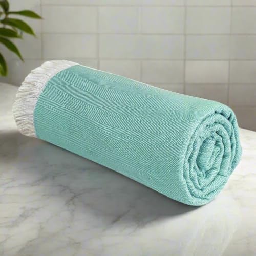 HEELIUM 100% Bamboo Turkish Bath Towel | Ultra Soft & Lightweight | High Absorbency & Fast Drying Towel for Bath | 150 cm x 75 cm - Image 1
