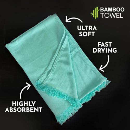 HEELIUM 100% Bamboo Turkish Bath Towel | Ultra Soft & Lightweight | High Absorbency & Fast Drying Towel for Bath | 150 cm x 75 cm - Image 4