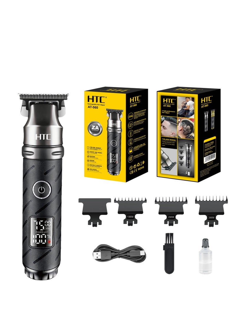 HTC AT-560 Professional Barber Powder Metallurgy Hair Clipper Zinc Alloy Body Hair Trimmer - Image 1