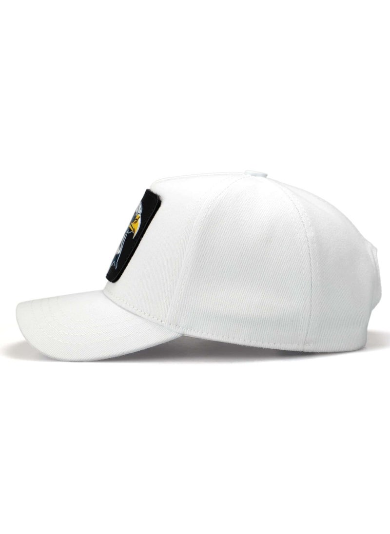 Black Börk BlackBörk V1 Kids Baseball Eagle - White Children's Hat (Cap) with 6 Code Logo  - Image 4