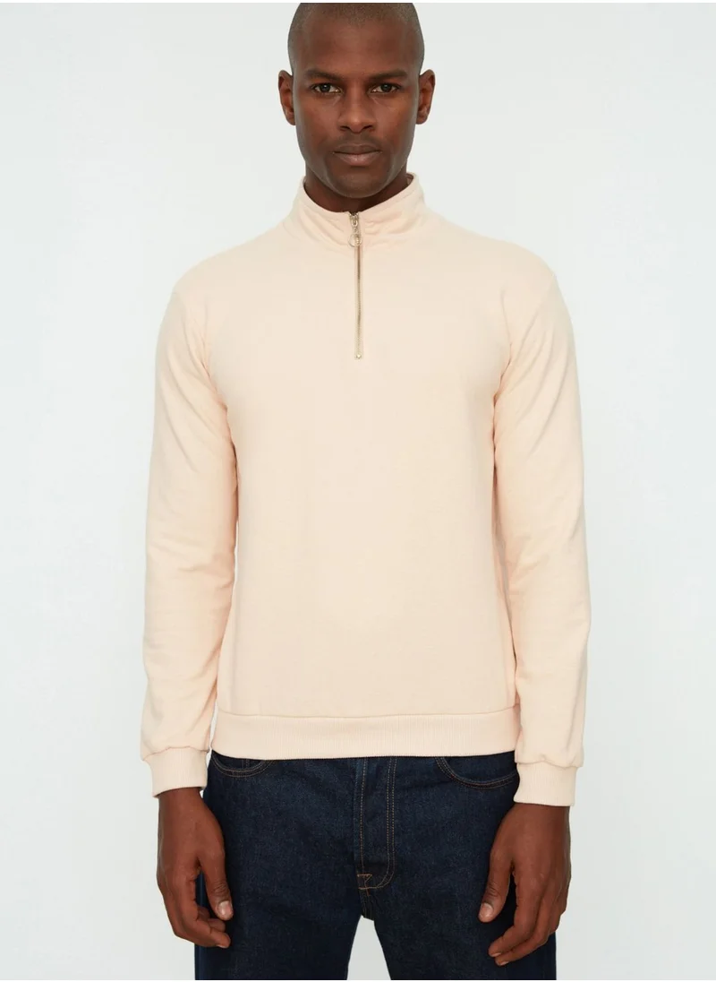 trendyol Turtle Neck Zip Detail Sweatshirt