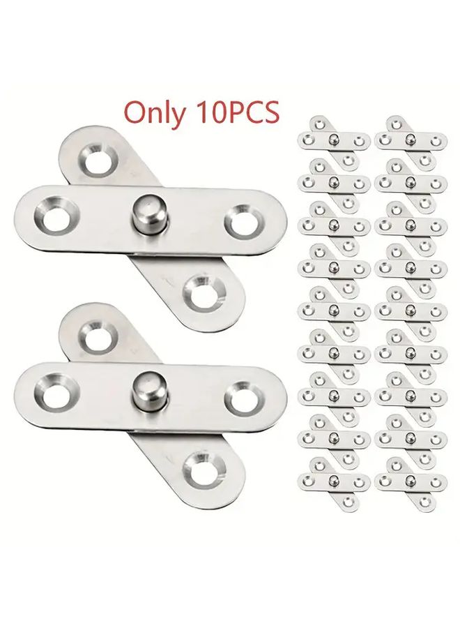 10pcs Heavy Duty Concealed Pivot Hinges Rotatable Polished Metal Cabinet Door Hinges - Image 1