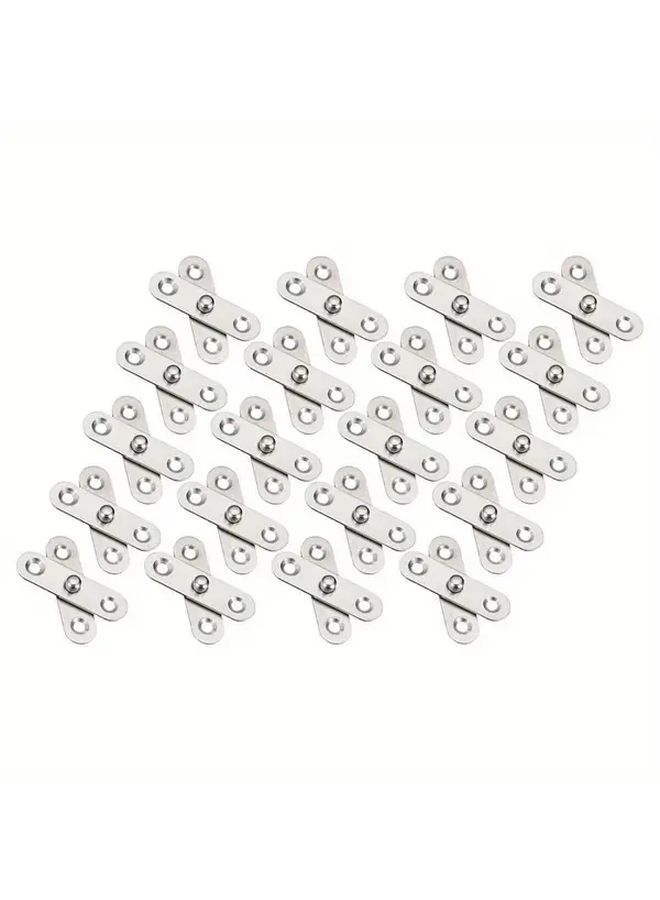 10pcs Heavy Duty Concealed Pivot Hinges Rotatable Polished Metal Cabinet Door Hinges - Image 2