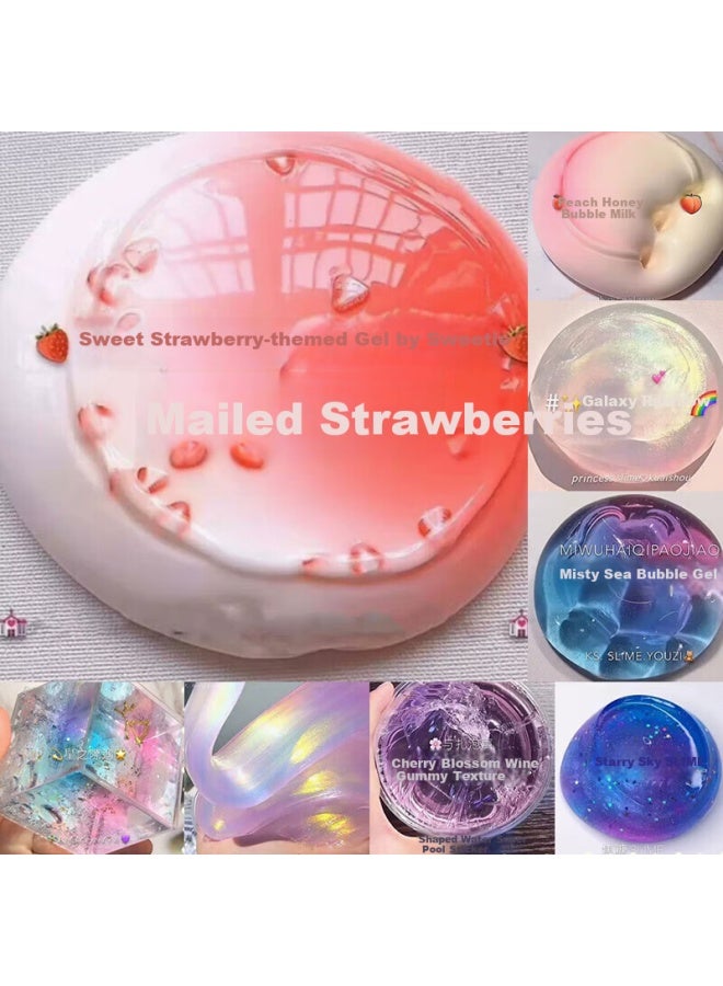 Letrel Children's Handmade Diy Toy Internet Celebrity Bubble Gum Decompression Slime Non-sticky Hand Crystal Mud Hug Milk Set - Image 3