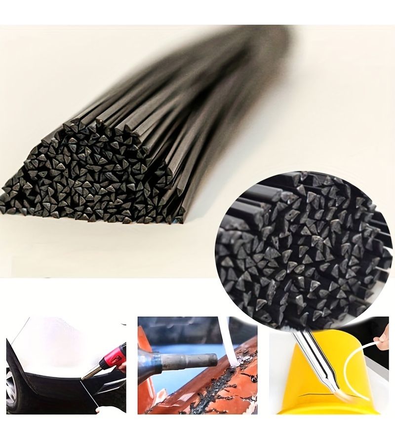 PP Welding Strips Black 20pcs for Auto Bumper Kayak Repair - Image 1