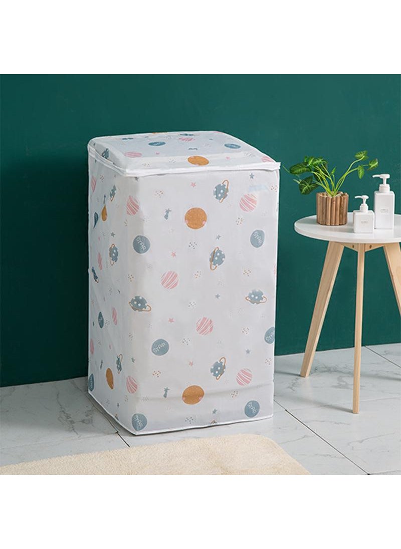 Generic PEVA Waterproof Washing Machine Cover Dustproof Zipper Planet-Flip 