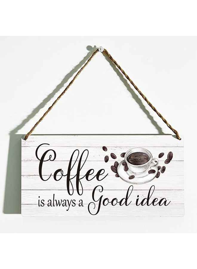 Home Coffee Corner Wooden Sign Art Wall Hanging Rustic Wood Signs for Home Office Decor Coffee Corner Print by UptoDate Egypt 01222143812 - Image 1