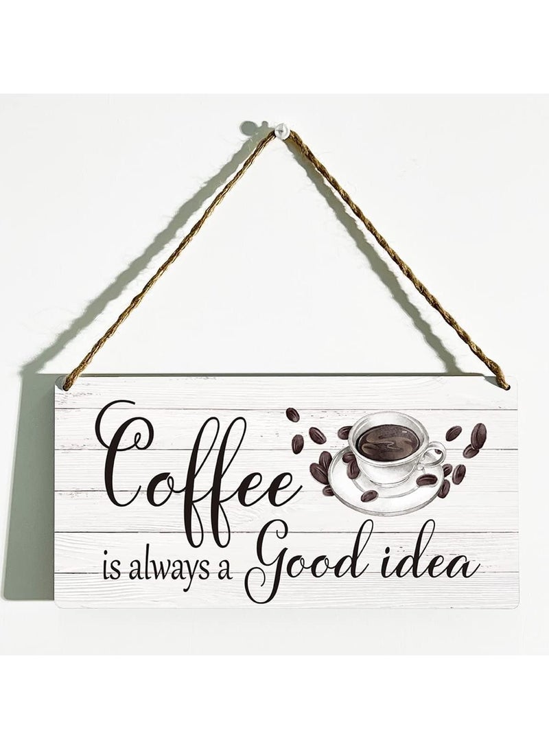Home Coffee Corner Wooden Sign Art Wall Hanging Rustic Wood Signs for Home Office Decor Coffee Corner Print by UptoDate Egypt 01222143812 - Image 4