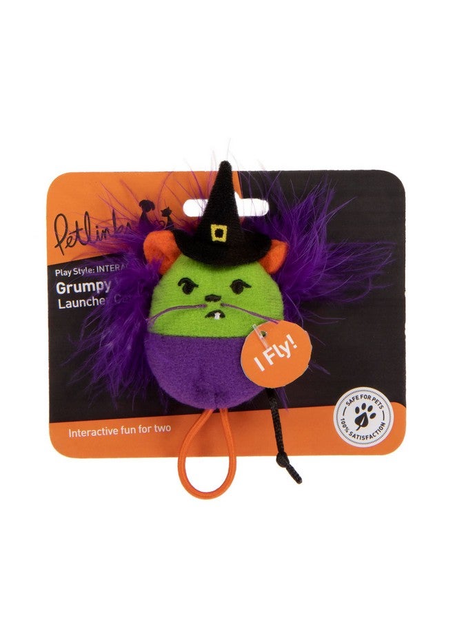 Petlinks Halloween Grumpy Witch Launcher Cat Toy  Green/Purple, One Size - Image 2
