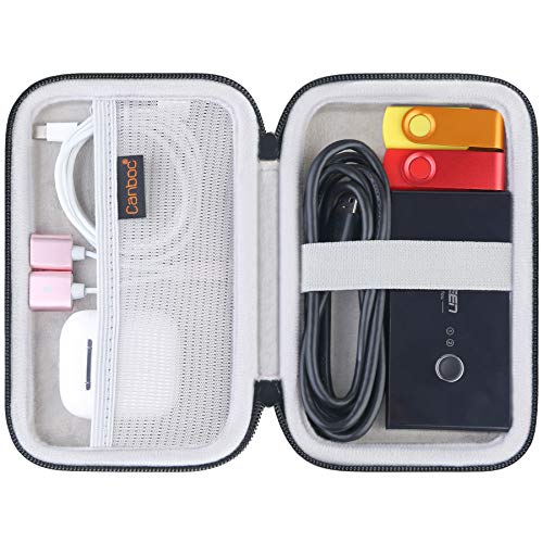 Canboc Carrying Case for MacBook Air Pro Charger MagSafe/MagSafe 2 Power Adapter, iPhone 16/16 Pro MagSafe Charger, USB C Hub, Type C Hub, USB Multiport Adapter, Hard Shockproof Bag, Black - Image 2