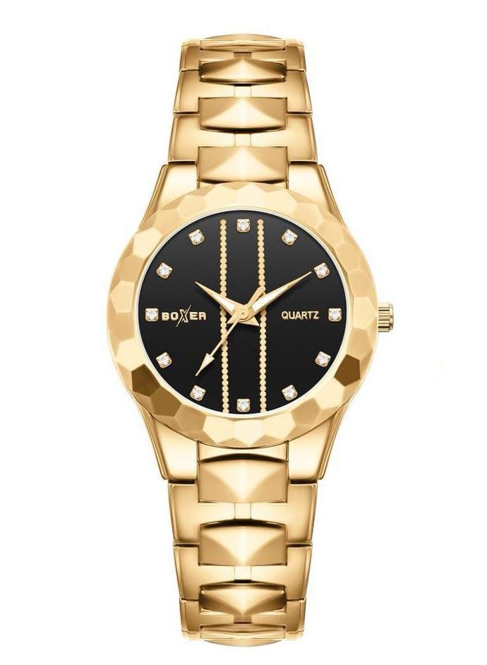 بوكسر ساعة يد أنيقة للسيدات من Boxer BX-073-6 - حزام من الفولاذ المقاوم للصدأ، حركة كوارتز - Image 1