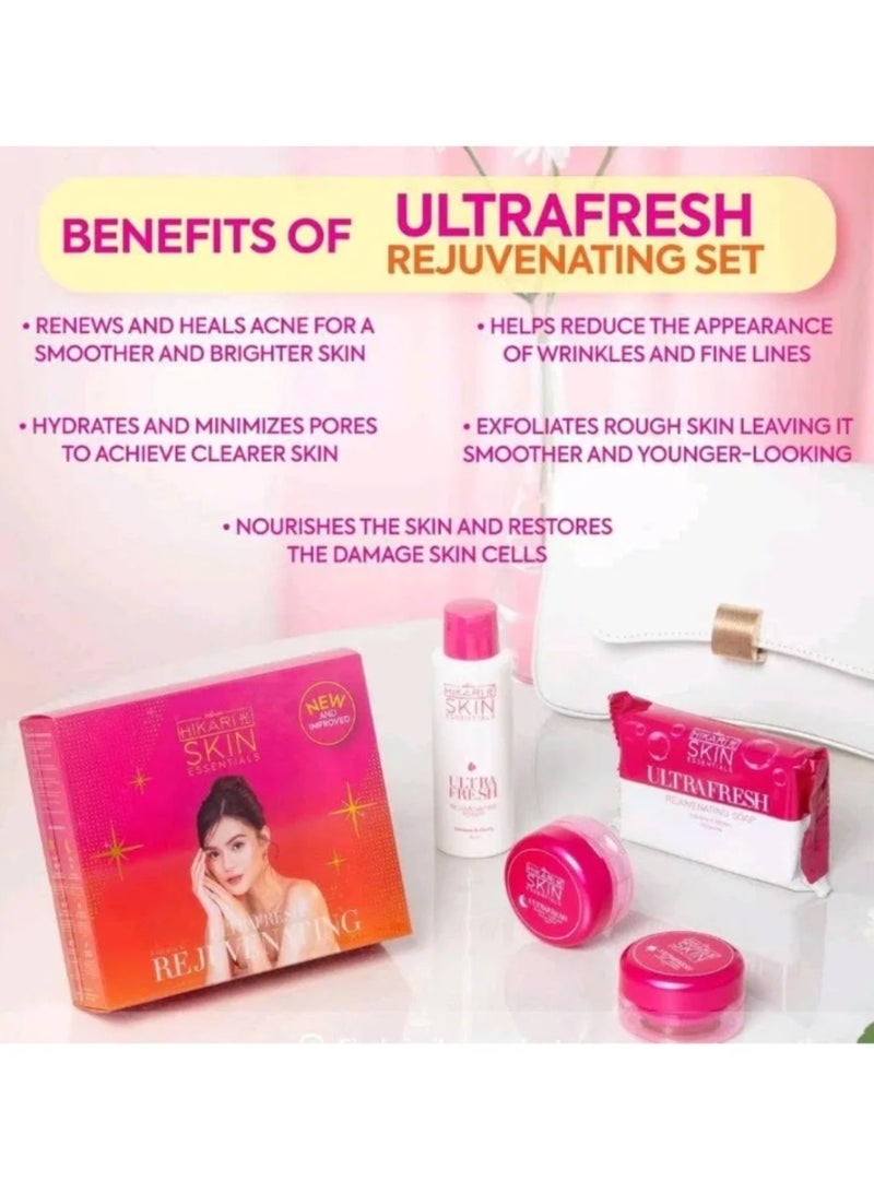 هيكاري مجموعة هيكاري الأساسية للعناية بالبشرة Ultrafresh الفاخرة لإعادة الحيوية - Image 2