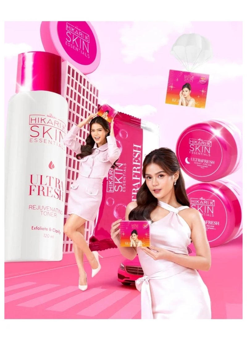 هيكاري مجموعة هيكاري الأساسية للعناية بالبشرة Ultrafresh الفاخرة لإعادة الحيوية - Image 5
