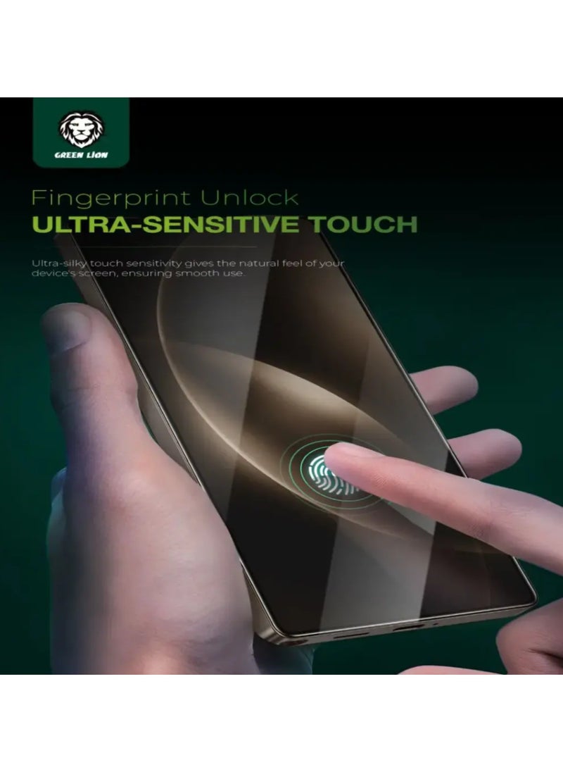 GreenLion 9H Crystal Shield HD for Samsung Galaxy S25 Plus with Fingerprint Unlock, Anti Scratch, Bubble Free, Shockproof, Responsive Touch, Easy Installation - Clear  - Image 2