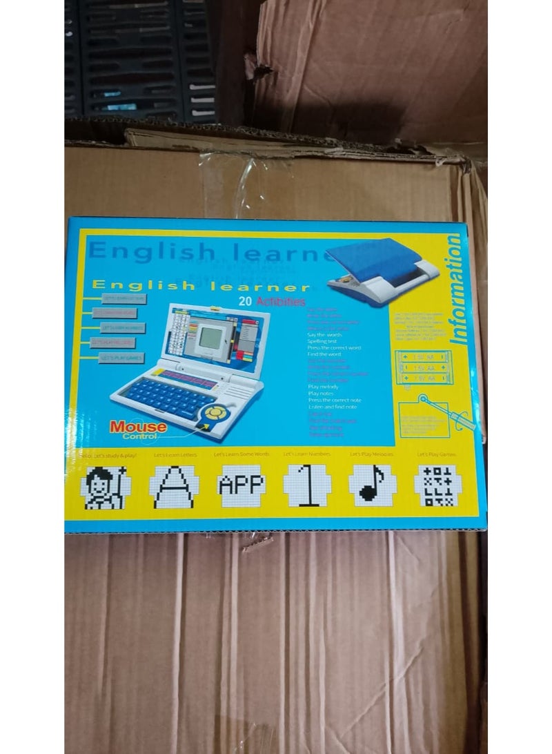 لابتوب تعليم الأطفال – كمبيوتر تعليمي بـ 20 نشاطًا للتعلم واللعب | لابتوب تعليمي للأطفال لتعلم الإنجليزية، الحروف، التهجئة، الأرقام والموسيقى | جهاز تعليم تفاعلي للأطفال والرضّع | لعبة تعليم مبكر وهدية مثالية للأولاد والبنات - Image 1