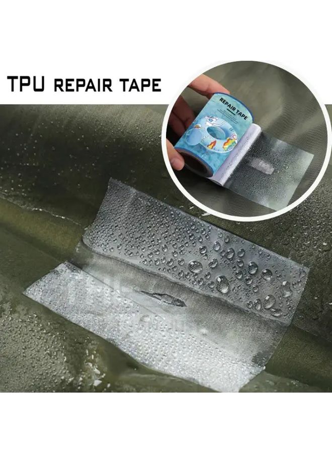 شريط إصلاح مانع للتسرب من TPU مقاس 7.5 سم × 0.5 م، ذو لاصق قوي للاستخدام في حمامات السباب والخيام والمنتجات القابلة للنفخ - Image 1