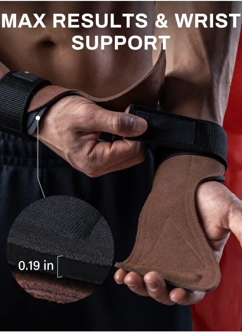 Arabest Padded Weight Lifting Straps Deadlift with Wrist Support, Gym Gloves for Weightlifting and Workout, Grips Hand Men Women (1 Pair)  - Image 5