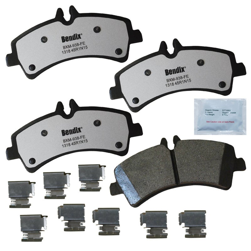 Bendix Fleet Metlok MKD1318FM Semi-Metallic Rear Brake Pads for Select Models Dodge Sprinter 3500, Freightliner Mercedes-Benz Sprinter, Volkswagen Crafter Van - Image 2