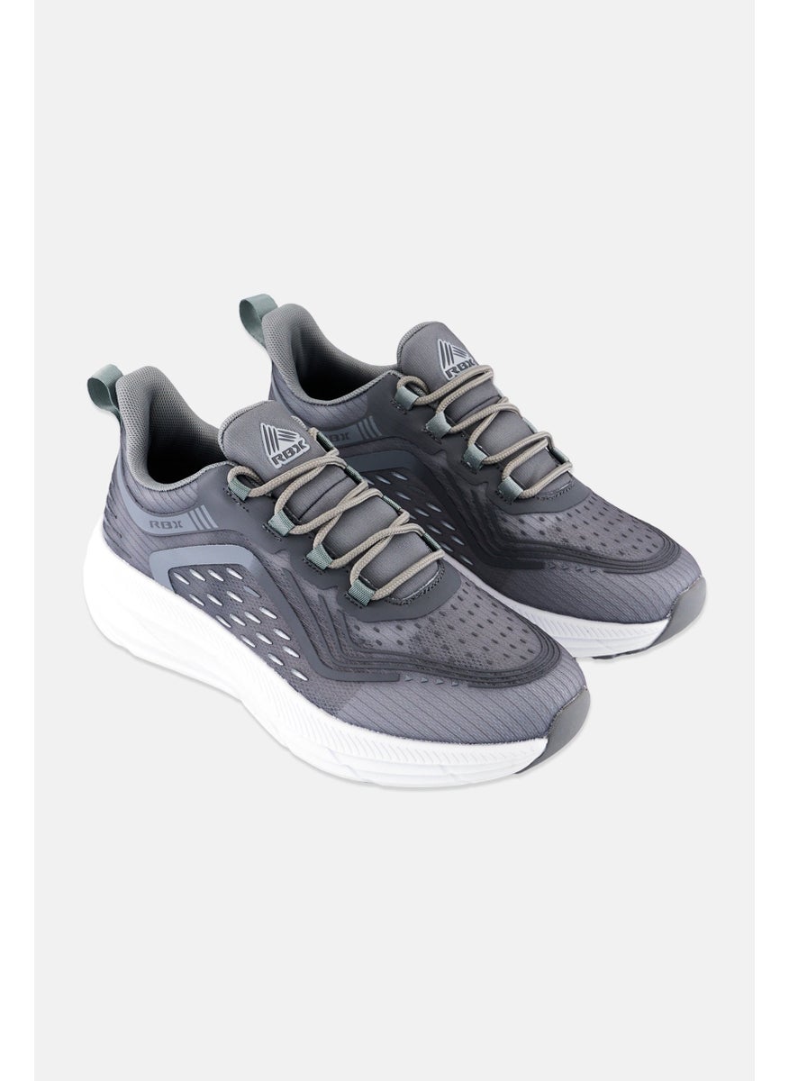 RBX - Men Brand Logo Lace Up Running Shoes, Light Grey - Image 1