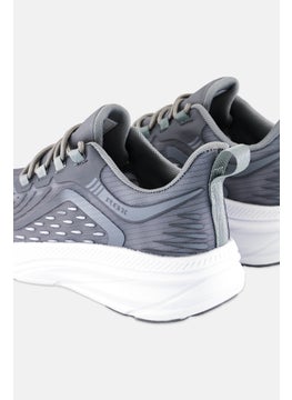 RBX Men Brand Logo Lace Up Running Shoes, Light Grey  - Image 2
