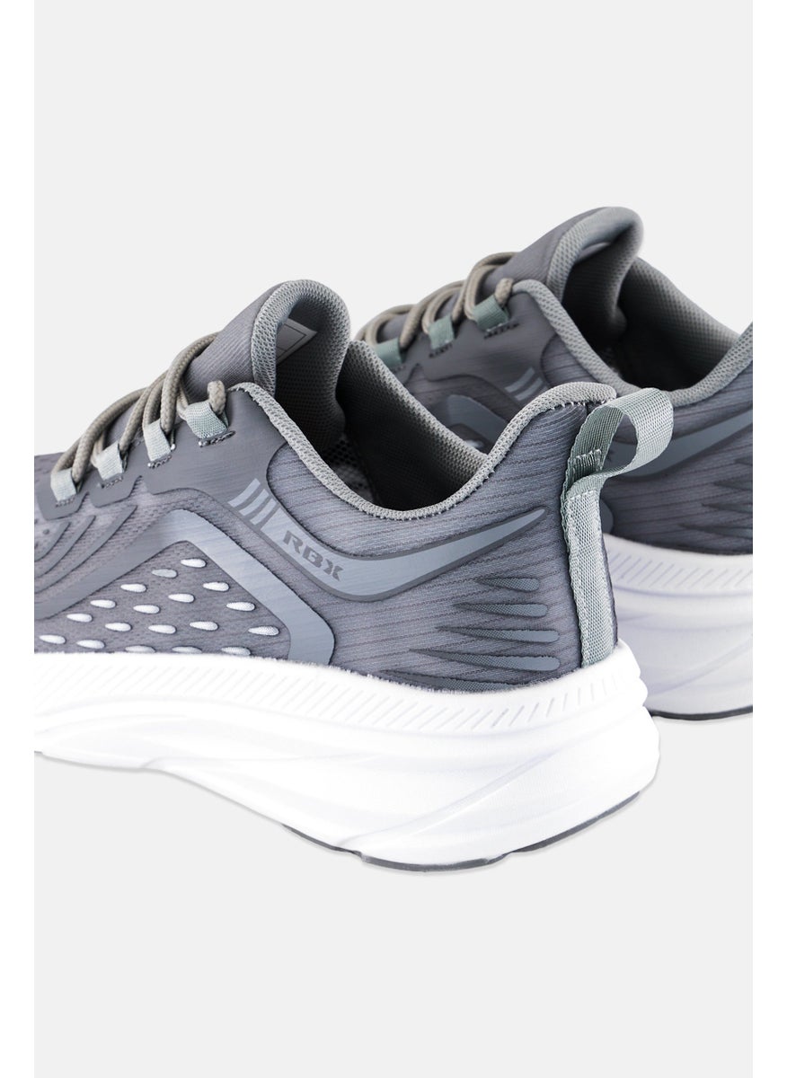 RBX - Men Brand Logo Lace Up Running Shoes, Light Grey - Image 1