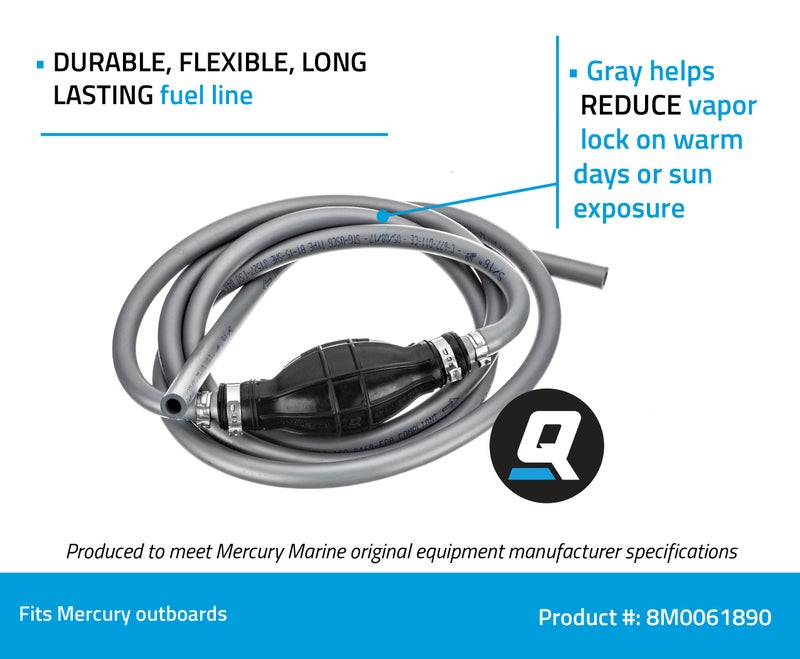 Quicksilver 8M0061890 Fuel Line Assembly - 9 Ft. Long with Primer Bulb - Image 2