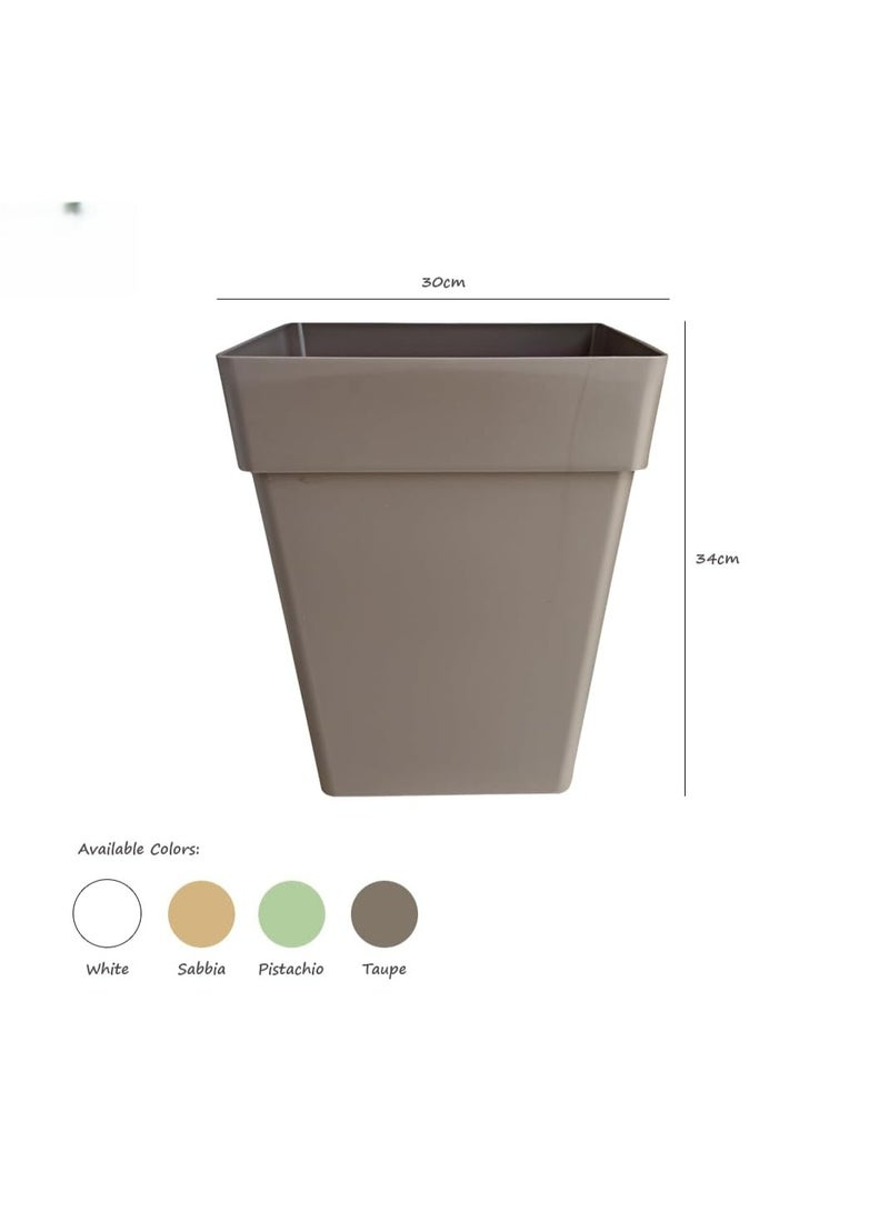 Idel Tall Square Planter Pot 30cm – Modern Indoor Outdoor Plant Pot – Lightweight, Durable Flower Pot for Garden, Balcony, Home - Made in Italy - by Idel - Image 4