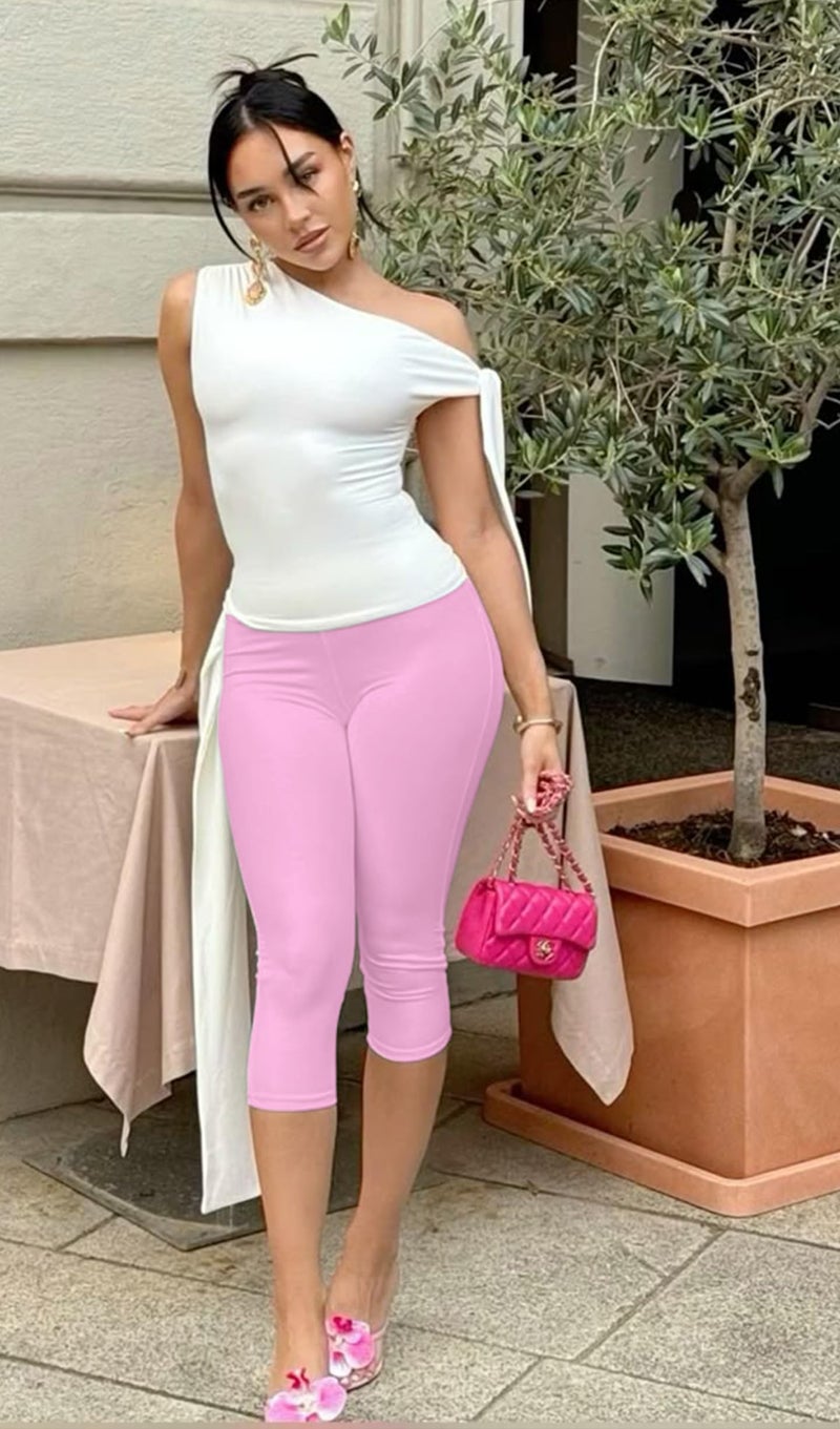 Hi Clasmix High Waisted Capri Leggings for Women - Soft Slim Tummy Control - Exercise Pants for Running Cycling Yoga Workout - Image 2