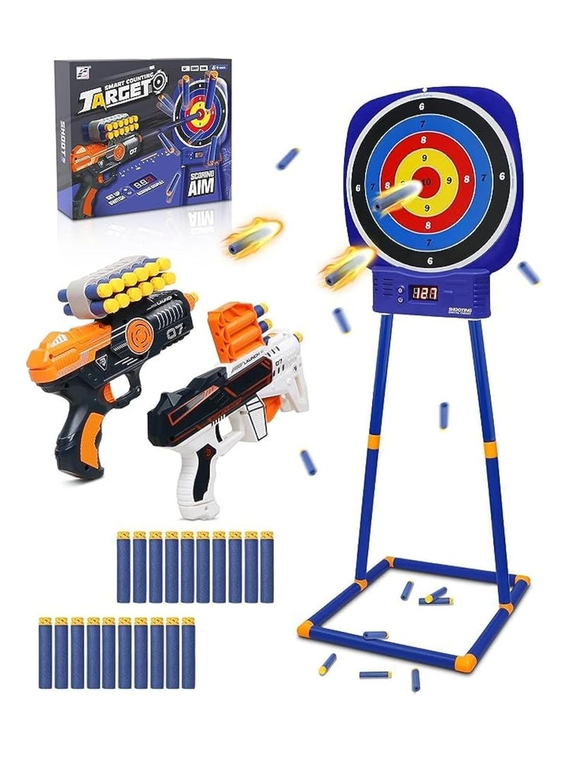 UKR Electronic Shooting Target Toy – Round Digital Scoring Game for Boys Ages 5-10+ with 2 Foam Dart Blasters – Fun Interactive Play - Image 1